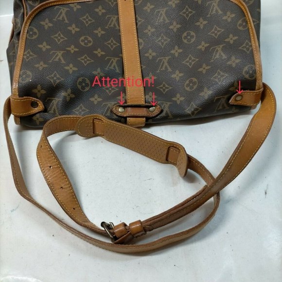 Louis Vuitton LV Shoulder Bag Saumur 35 Browns Monogram - Picture 9 of 9